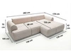 Ecksofa L-Form Links mit Schlaffunktion und Bettkasten Bonno Grau