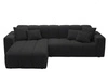 Ecksofa L-Form Links Nork Schwarz