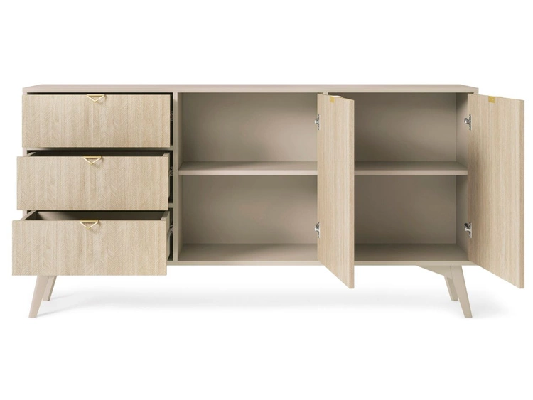 Kommode mit Türen und Schubladen Modena Beige