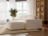 Ecksofa L-Form Rechts mit Schlaffunktion und Bettkasten Tazones Creme