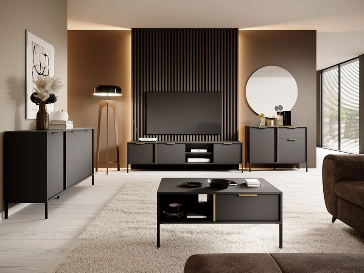 Couchtisch mit Stauraum Drino Anthrazit