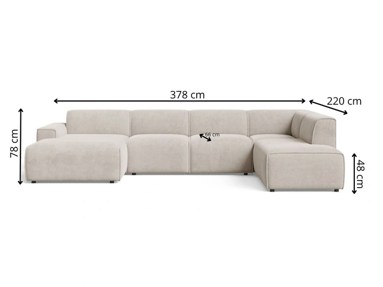 Wohnlandschaft Links Belluno Beige