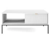 Couchtisch mit Stauraum Amber Weiß, Schwarz Frame