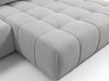 Ecksofa L-Form mit Schlaffunktion und Bettkasten Tulio Rechts Grau