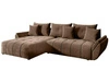 Ecksofa L-Form mit Schlaffunktion und Bettkasten Decor L Braun