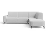 Ecksofa L-Form Rechts Regento Bouclé-Stoff Grau