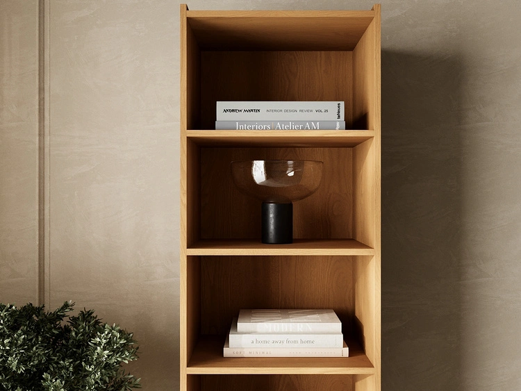 Bücherregal mit Schubladen Azumi Karamell Eiche