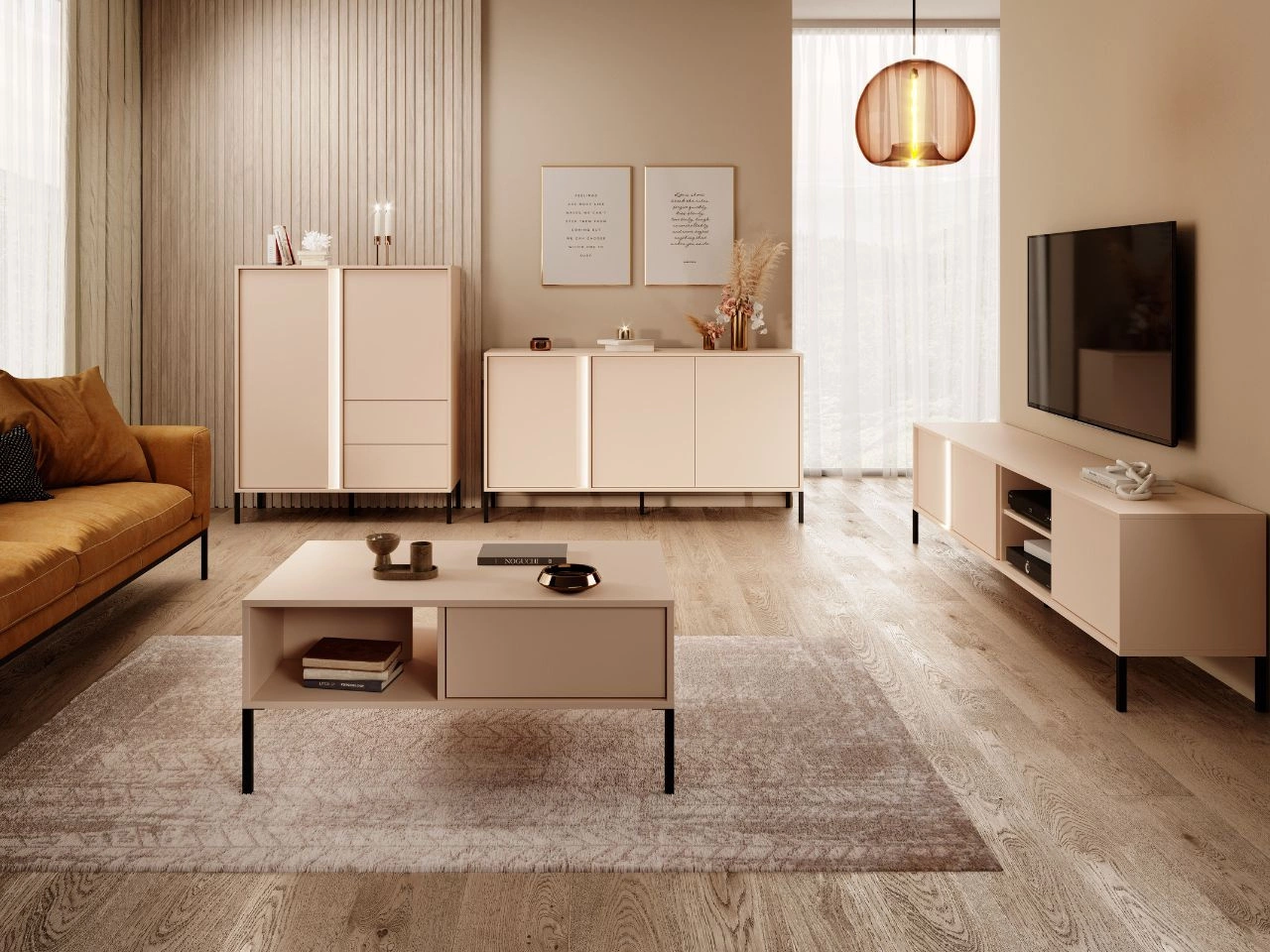 Wohnzimmer Set Dego Beige   GrainGold.de