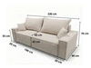 Schlafsofa mit Bettfunktion und Bettkasten Sivra Beige