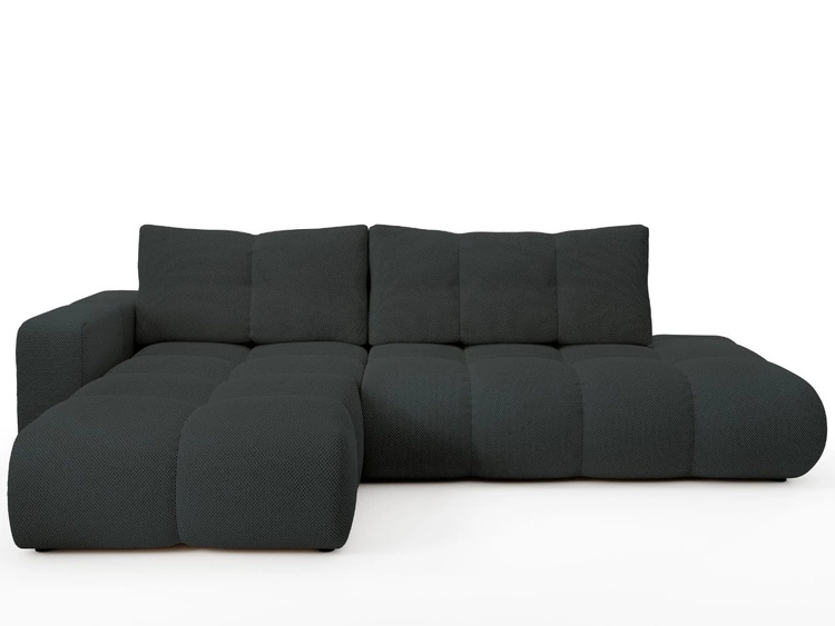 Ecksofa L-Form Links mit Schlaffunktion und Bettkasten Sile L Graphit