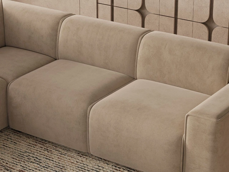 Ecksofa L-Form Links Eluno Beige