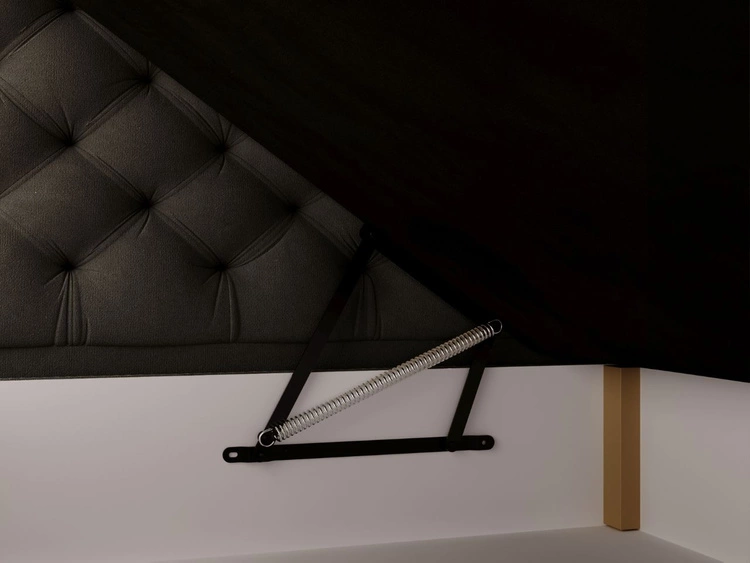 Boxspringbett mit Bettkasten 160x200 Bergamo Dunkelgrau