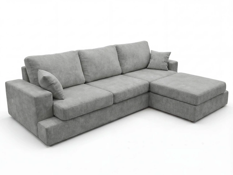 Ecksofa L-Form fürs Wohnzimmer Nesto Rechts Grau