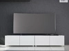 Set mit zwei TV-Lowboard mit Türen 100 cm Kioto Weiß matt