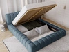 Polsterbett mit Bettkasten und Lattenrost 160x200 Italia Blau