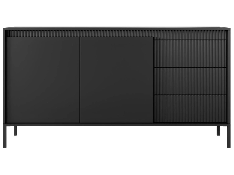 Kommode mit Türen und Schubladen 153 cm Sorano Schwarz