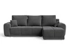 Ecksofa L-Form mit Schlaffunktion und Bettkasten Monti Rechts Anthrazit