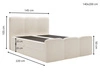 Boxspringbett mit Bettkasten 140x200 Campi Beige