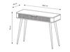 Schminktisch mit Goldenen Metallbeinen Latina Weiß