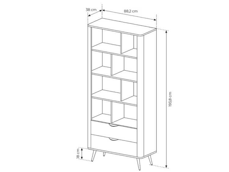 Wohnzimmer-Möbelset Magico Eiche Dunin