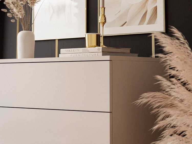 Kommode mit Schubladen und LED-Beleuchtung Nuveo Kaschmir