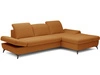 Ecksofa L-Form Rechts mit Schlaffunktion und Bettkasten Hannover Orange