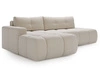 Ecksofa L-Form Links mit Schlaffunktion und Bettkasten Montero Creme