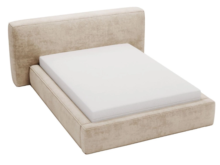 Polsterbett mit Bettkasten und Lattenrost 180x200 Monza Beige