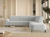 Ecksofa L-Form Rechts Regento Bouclé-Stoff Grau