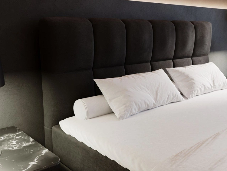 Boxspringbett mit Bettkasten 140x200 Alicante Schwarz