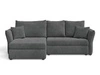 Ecksofa L-Form mit Schlaffunktion und Bettkasten Lino Dunkelgrau