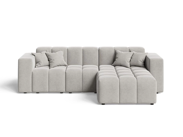 Ecksofa L-Form Rechts Moderne Ecksofa Loopo Grau