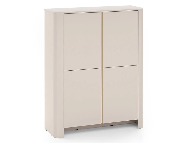 Vier-Tür-Kommode mit goldener Dekorleiste Brillo Kaschmir