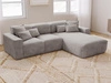 Ecksofa L-Form Rechts Moderne Ecksofa Leni Grau