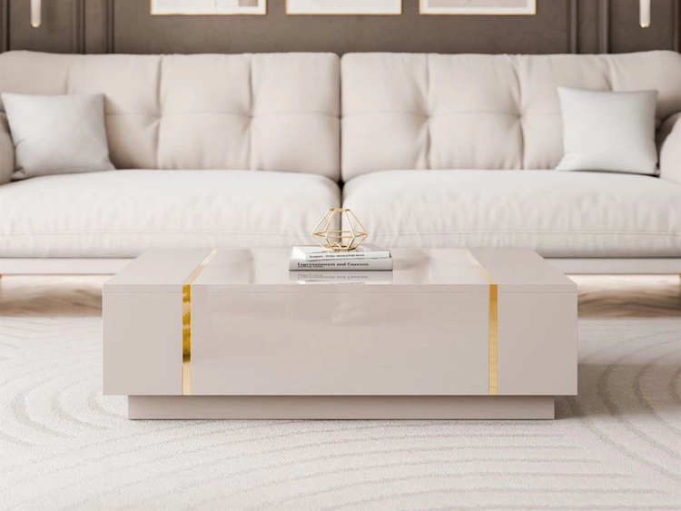 Couchtisch im Glamour-Stil Lunelie Kaschmir Hochglanz