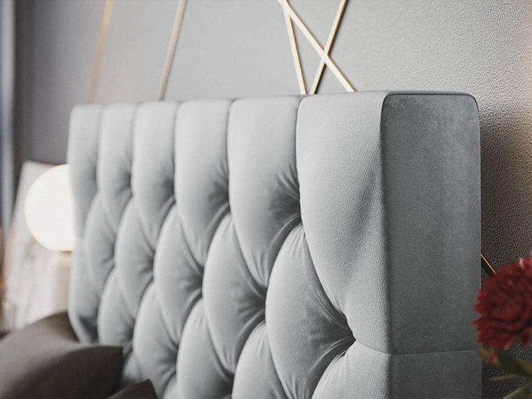 Polsterbett mit Bettkasten und Lattenrost 140x200 Selva Schwarz