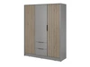 Kleiderschrank 155 cm Macron Grau, Artisan Eiche