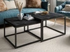Couchtisch auf schwarzem Metallrahmen Asumi Schwarz 40x46
