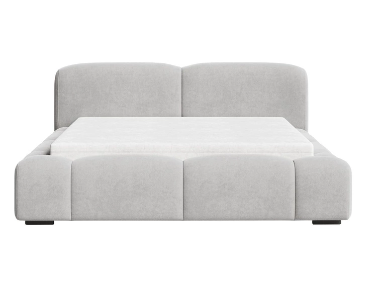 Polsterbett mit Bettkasten und Lattenrost 120x200 Aubi Grau