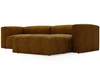 Ecksofa L-Form Rechts Moderne Cord Ecksofa Landi Honigfarben