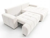 Ecksofa L-Form mit Schlaffunktion und Bettkasten Tulio Rechts Creme