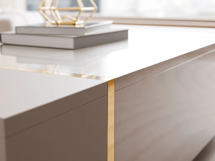 Couchtisch im Glamour-Stil Lunelie Kaschmir Hochglanz