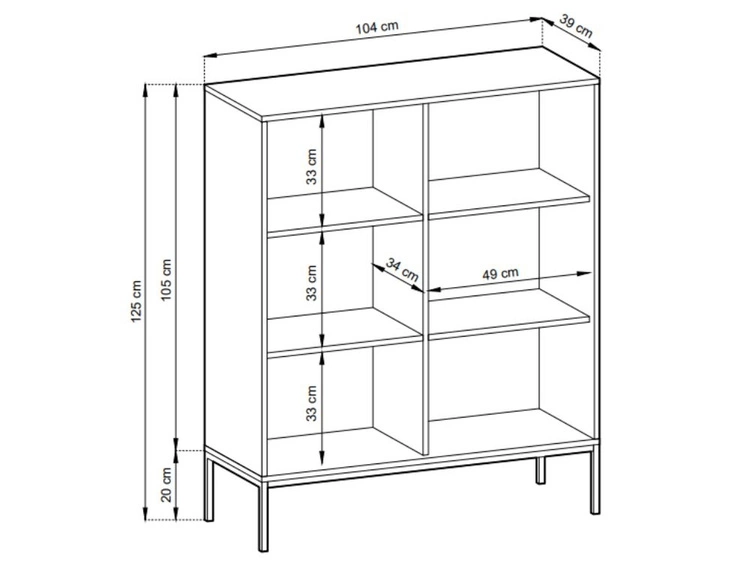 Türkommode Amber Grau, Schwarz Frame