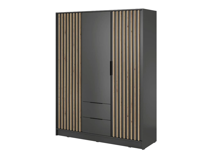 Kleiderschrank 155 cm Macron Graphite, Artisan Eiche