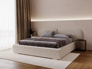 Polsterbett mit Bettkasten und Lattenrost 180x200 Palermo Beige
