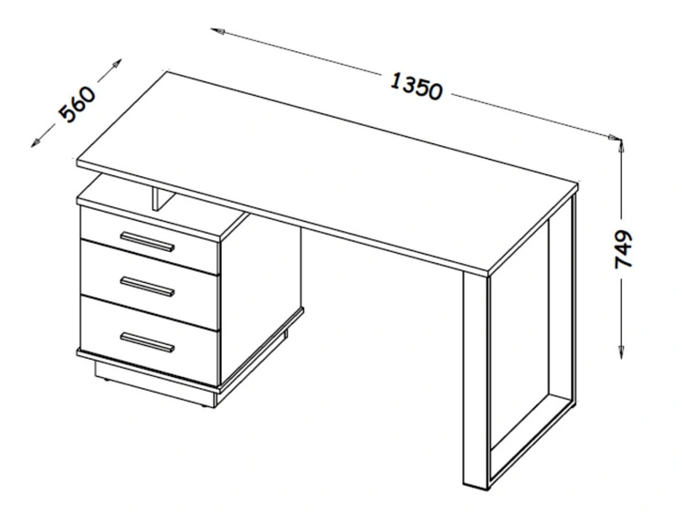 Set industriell anmutender Möbel für den Raum Lavore Wotan Eiche, Schwarz matt