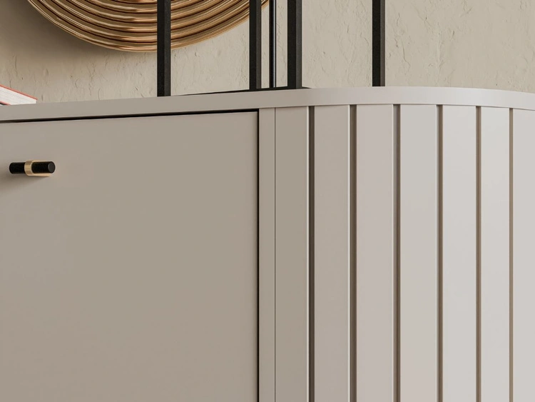 Standvitrine mit LED-Beleuchtung Soria Kaschmir