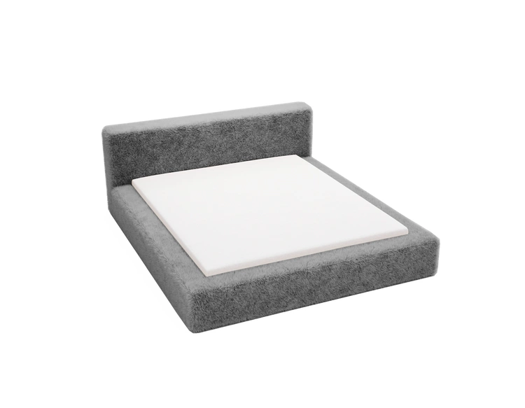 Polsterbett mit Bettkasten und Lattenrost 180x200 Enjoy Grau