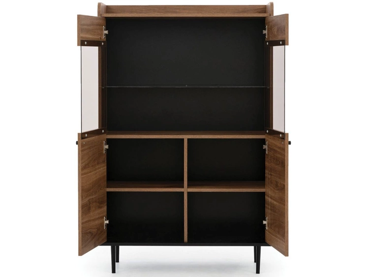 Vitrinenschrank 90 cm Vasa Braun