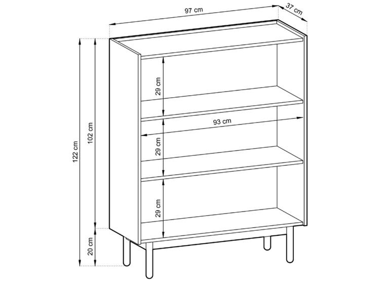Türkommode Braha Riviera Eiche, Marmor Bianco